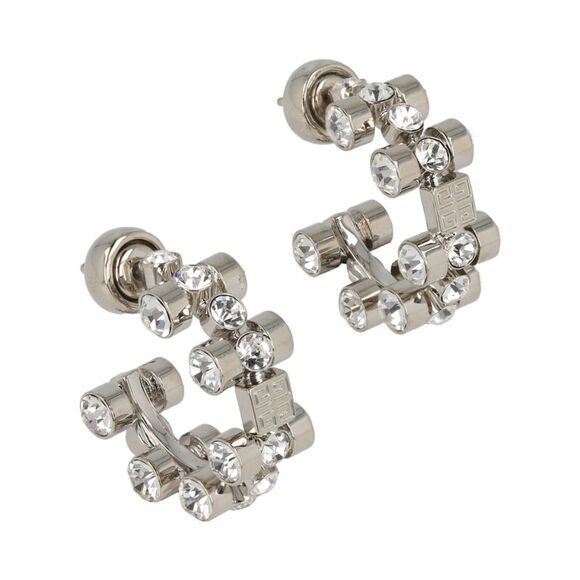 Givenchy Jewelry - Givenchy Crystal Embellished Hoop Earrings Womens